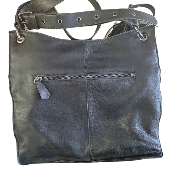 CLEMENTS RIBEIRO Black Pebbled Leather Cross-Body/Shoulder Bag - Picture 3 of 13